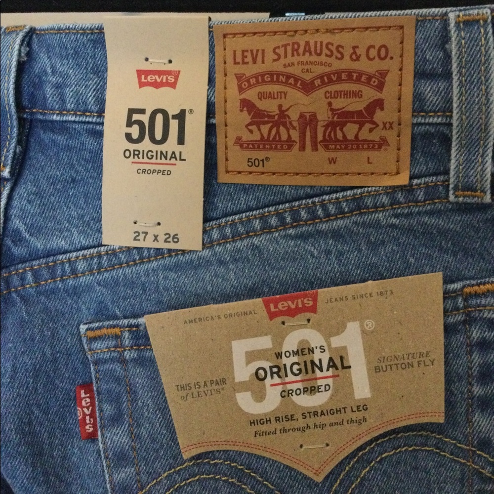 Levi’s 501 Original Cropped 27x26 Women’s Jeans - Picture 13 of 14
